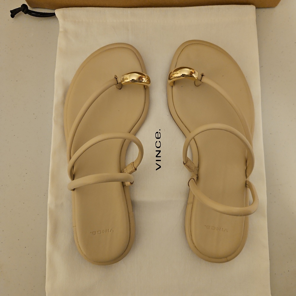 Vince Lucila Birchsand Leather Sandal - Beige/Nude